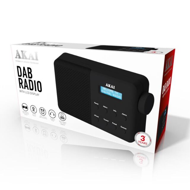 Akai A61041B Compact DAB Radio