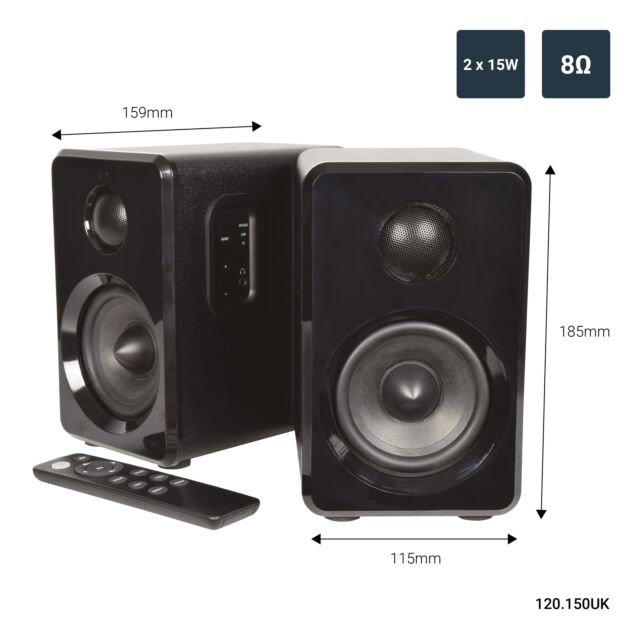 Av:Link 120.150 Active Bluetooth Bookshelf Speakers