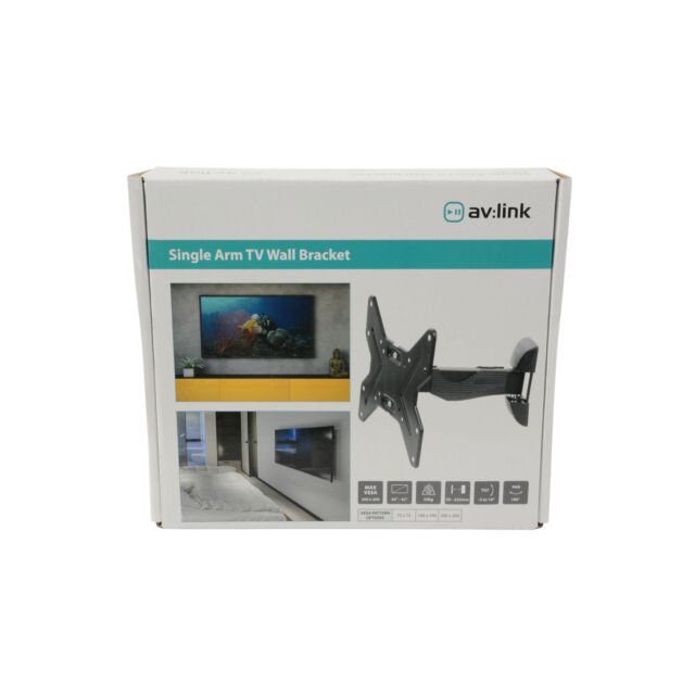 Full Motion Single Arm TV/Monitor Wall Mount Bracket