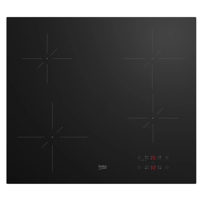 Beko HIIP64430QT 60Cm Induction Hob With Touch Controls - Black