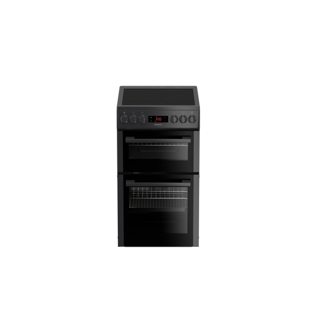 Blomberg HKS951N 50cm Double Oven Electric Cooker with Ceramic Hob - Anthracite