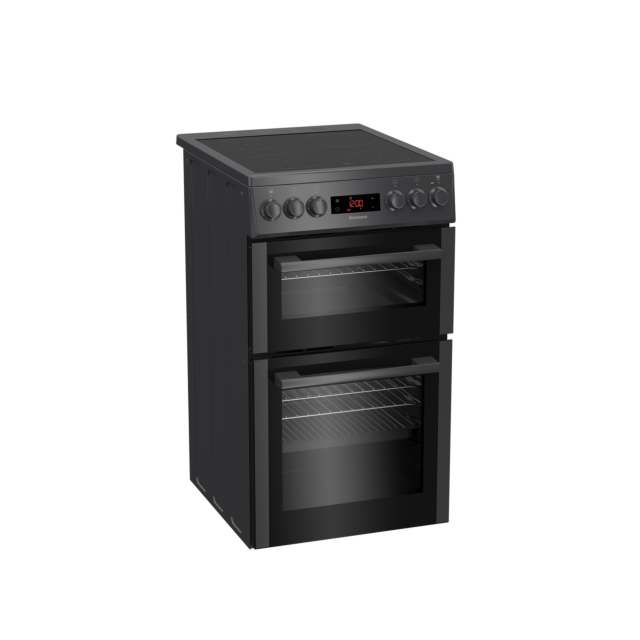 Blomberg HKS951N 50cm Double Oven Electric Cooker with Ceramic Hob - Anthracite