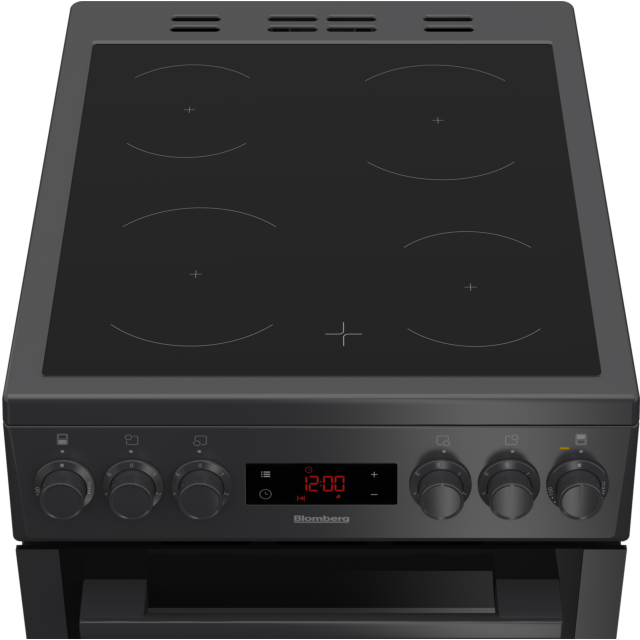 Blomberg HKS951N 50cm Double Oven Electric Cooker with Ceramic Hob - Anthracite