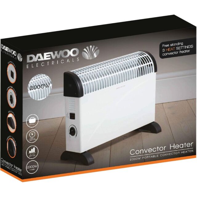Daewoo HEA1146GE 2Kw Convector Heater With Thermostat