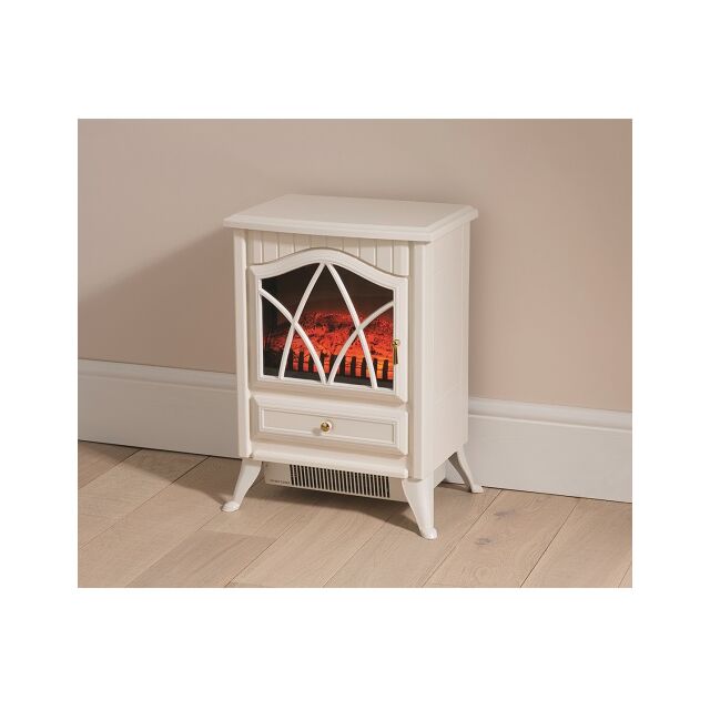 Daewoo HEA1148 White Flame Effect Stove Fire