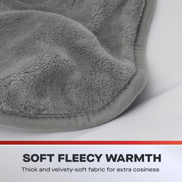 Daewoo HEA1914GE Heated Throw Blanket, Soft Flannel Fur Fleece With Detachable Controller For Machin
