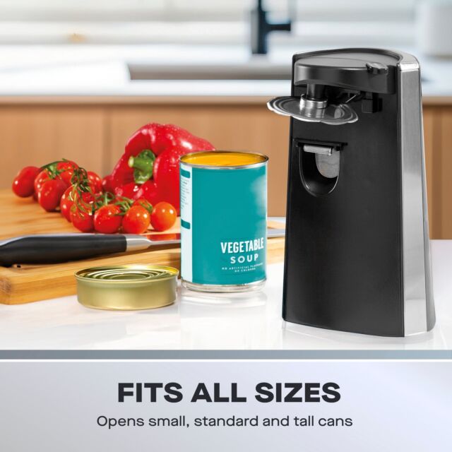 Daewoo SDA2313GE 3-In-1 Electric Can Opener, Knife Sharpener + Bottle Opener