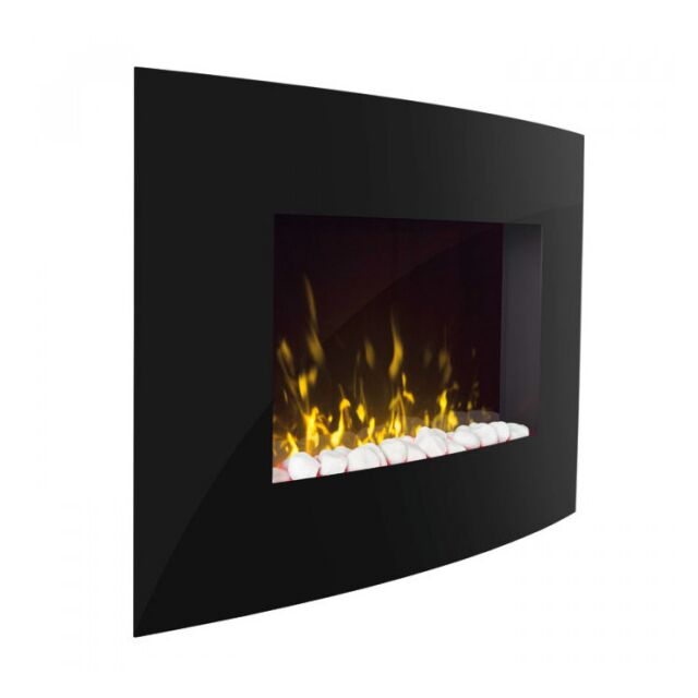 dimplex ART20 Artesia Curved Glass Wall Fire,Bluetooth Speaker+Remote Control