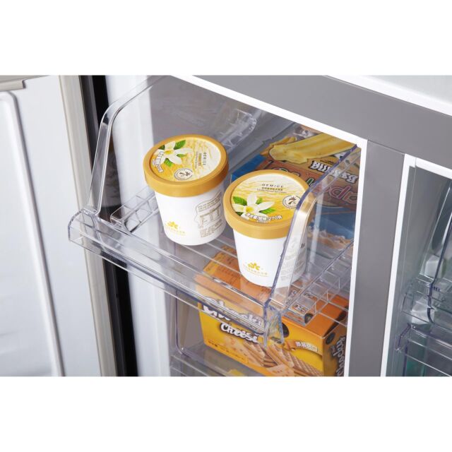 Fridgemaster MQ79394FFB 80Cm American Fridge Freezer Quad Door Black