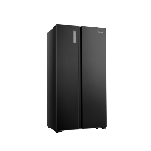 Fridgemaster MS91520EB 91Cm Total No Frost American Fridge Freezer - Black - E Rated