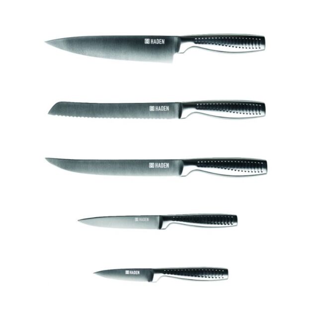 Haden 193520 Perth Slate Grey Metal Knife Block Set