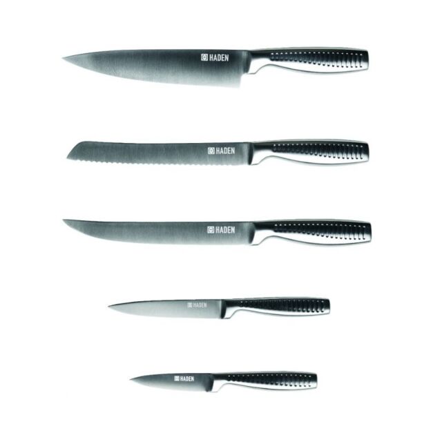 Haden 193520 Perth Slate Grey Metal Knife Block Set