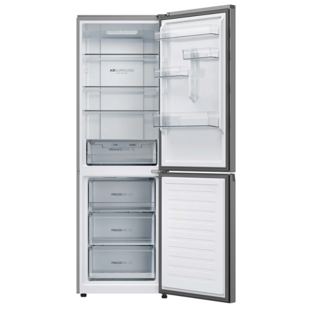 Haier HDPR3618DNPK 8.29/4.23Cuft Total No Frost 60Cm Fridge Freezer 185Cm - Stainless Steel