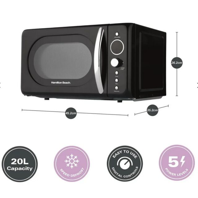 Hamilton Beach HB70H20B 20L Digital Control Microwave - Black