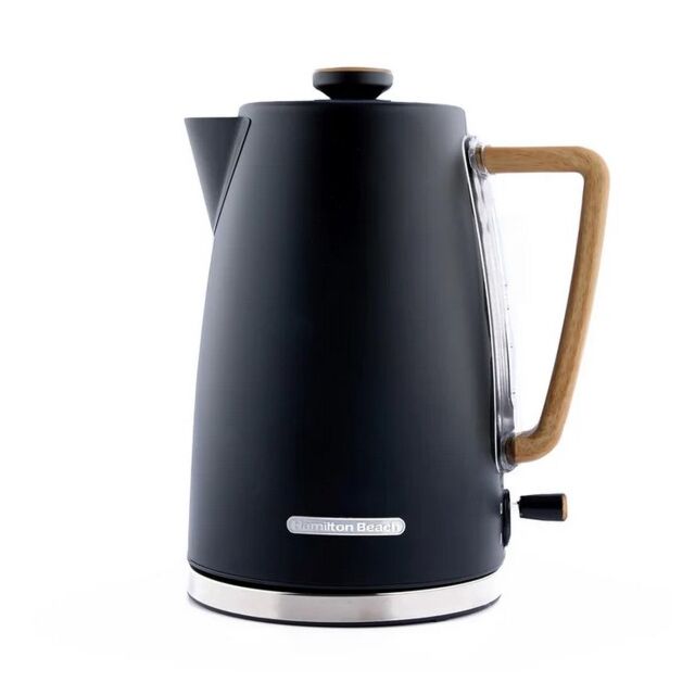 Hamilton Beach HBK01MB Hamilton Beach Scandi 1.7L Kettle Matte Black With Wood Effect