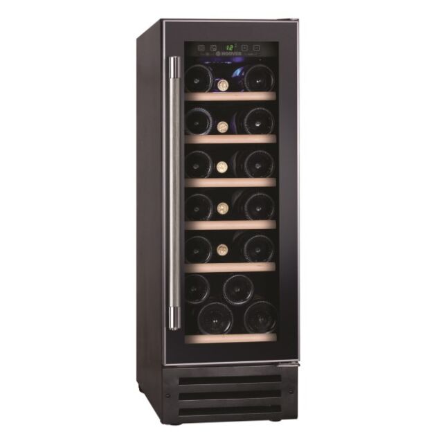 Hoover HWCB30UKBM 30Cm Black 19 Bottle Wine Fridge