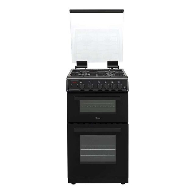 Hostess DOG50B 50Cm Double Oven Gas Cooker - Black (Lpg Jets Inc)