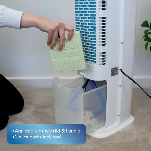 IGENIX IG9706 Air Cooler With Remote, Led Display, 3 Fan Speeds With Oscillation Function, 7 Hour Ti