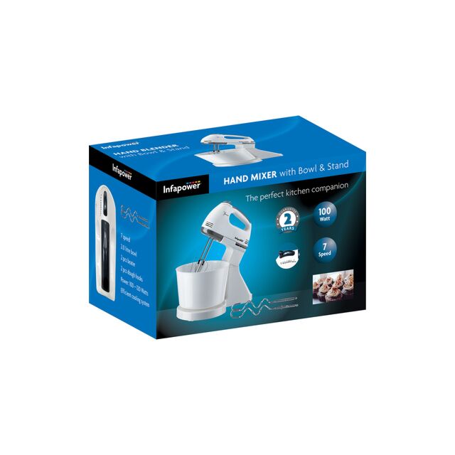 Infapower X102 Hand Mixer With Bowl And Stand