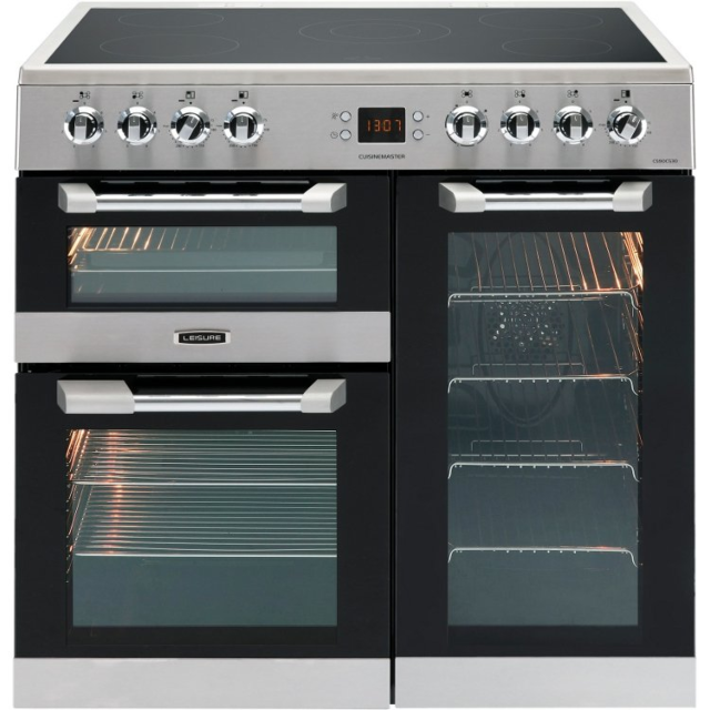 Leisure CS90D530X 90cm Electric Range Cooker with Induction Hob - Stainless Steel