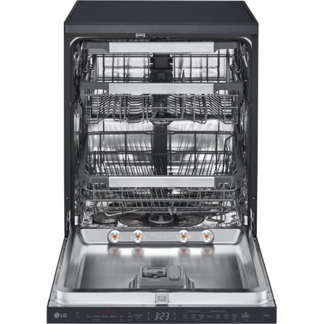 LG DF587HMS 14 Place Ruesteam Quadwash Wifi Connected Dishwasher - Matte Black 