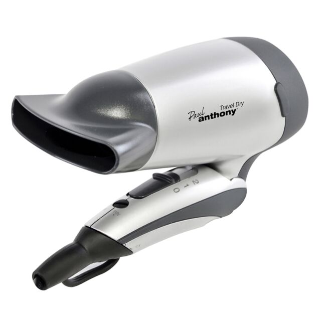 lloytron H1010SV Silver/Grey 1200W Dual Voltage Folding Travel Hair Dryer With 2 Heat Settings And S
