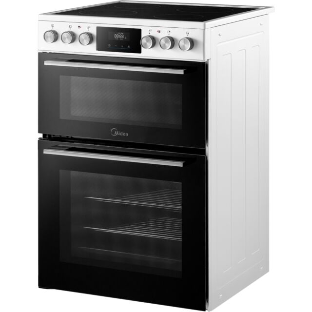 Midea MFO24EME4R118-WH 60Cm Double Oven Cooker With Ceramic Hob - White