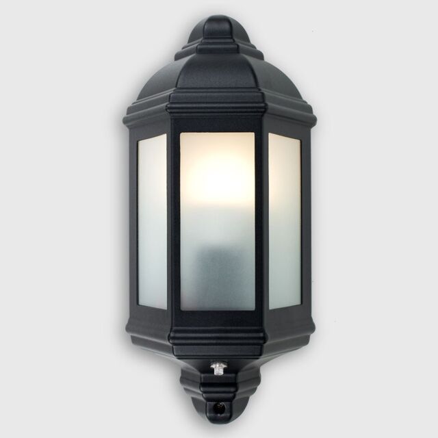 IP44 Wiltshire Outdoor Wall Dusk Till Dawn Lantern Aluminium (20665).