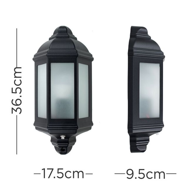 IP44 Wiltshire Outdoor Wall Dusk Till Dawn Lantern Aluminium (20665).