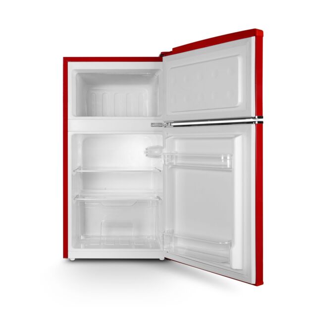 Montpellier MAB2035ER 45.3cm Low Frost Undercounter Retro Fridge Freezer - Red
