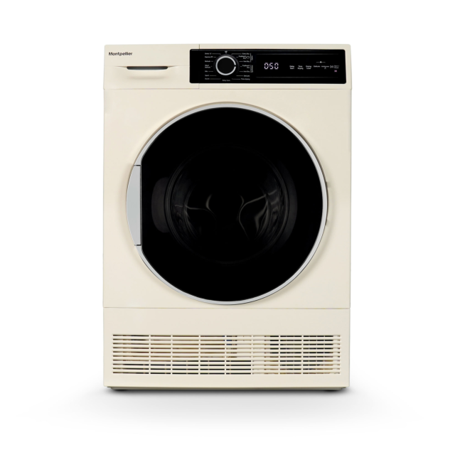 Montpellier MTDC8SDC 8kg Condenser Sensor Dry Tumble Dryer - Cream