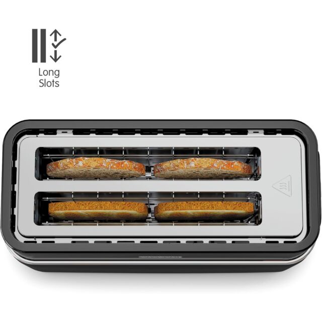 Morphy Richards 245744 Signature Long Slot 4 Slice Toaster - Black