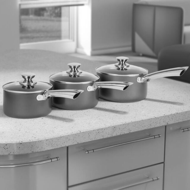 Morphy Richards 973023 Accents 3 Piece Pan Set Titanium