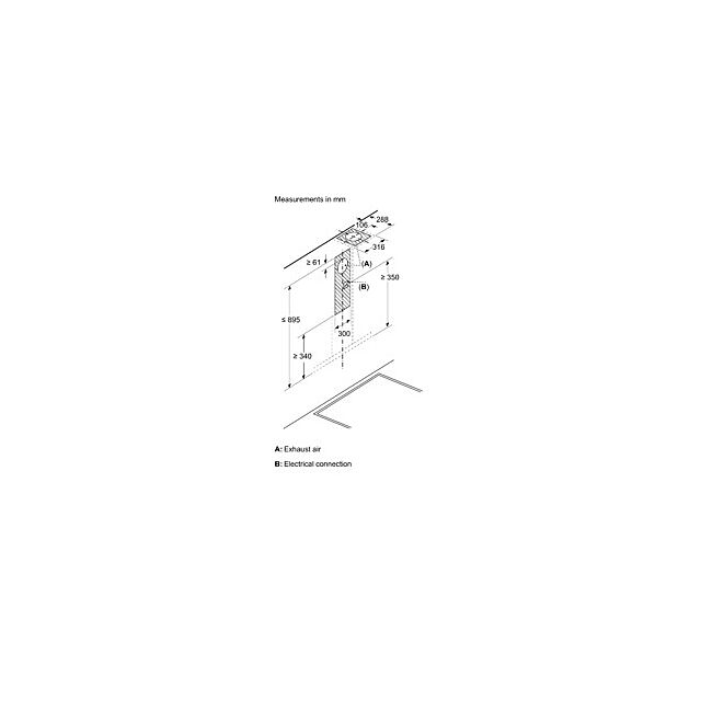 Neff D67BDN2SOB Wall-Mounted Cooker Hood, 60 Cm