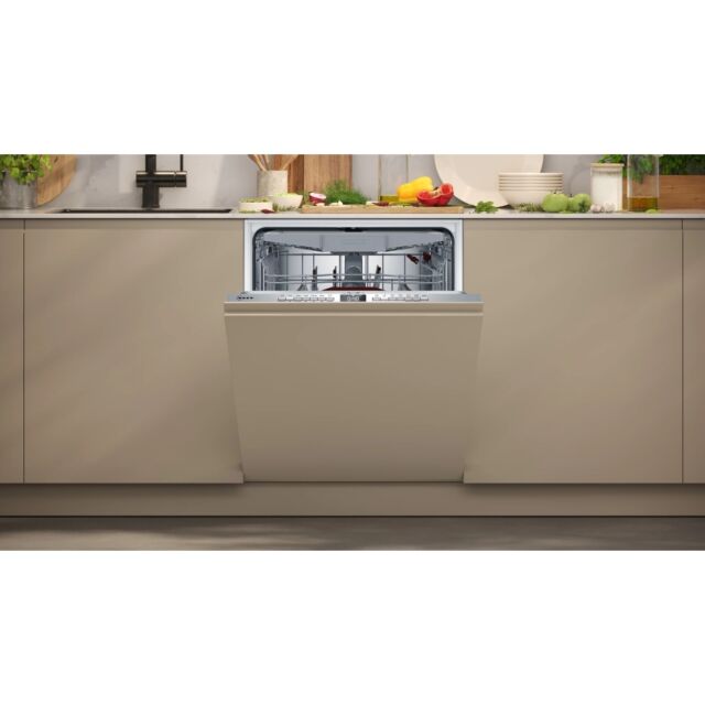 Neff S195HCX17G N50 14 Place Fully Integrated Dishwasher, C Rated,Vario Draw, Vario Hinge