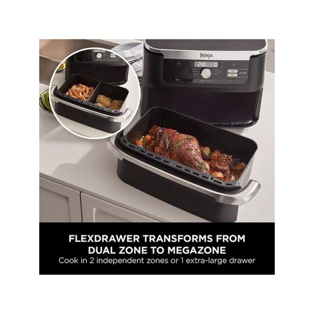 Ninja AF500UK Xl 10.4L Drawer Foodi Flexdrawer Air Fryer - Black