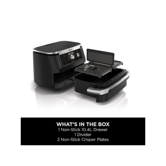 Ninja AF500UK Xl 10.4L Drawer Foodi Flexdrawer Air Fryer - Black