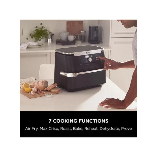 Ninja AF500UK Xl 10.4L Drawer Foodi Flexdrawer Air Fryer - Black