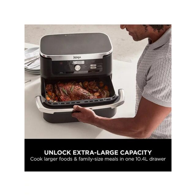 Ninja AF500UK Xl 10.4L Drawer Foodi Flexdrawer Air Fryer - Black