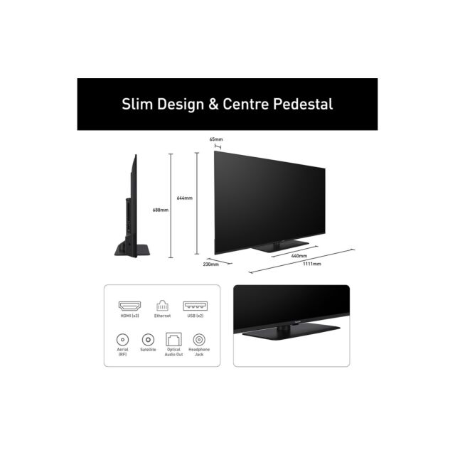 Panasonic TV50W85BEY 50inch QLED 4K Ultra HD Hdr Smart TV - Freely