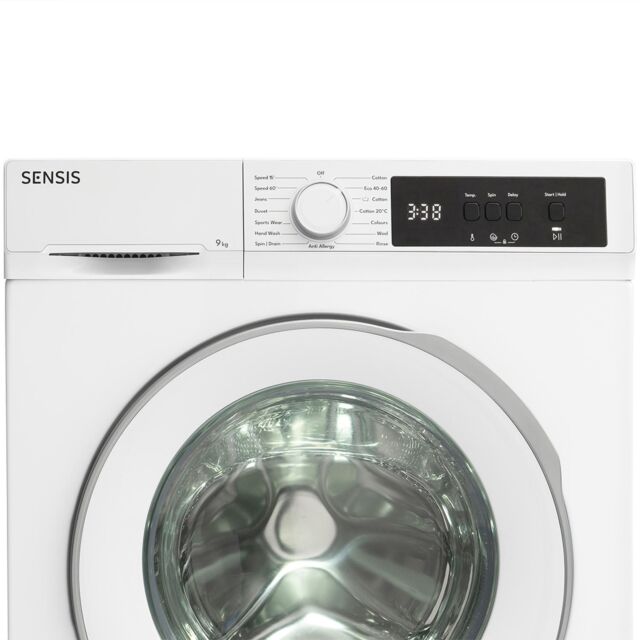 Sensis WMF01914AW 9kg 1400 Spin Washing Machine - White