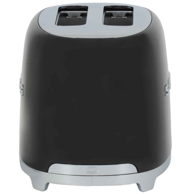 smeg TSF01BLUK 2 Slice 50'S Retro Style Black Toaster
