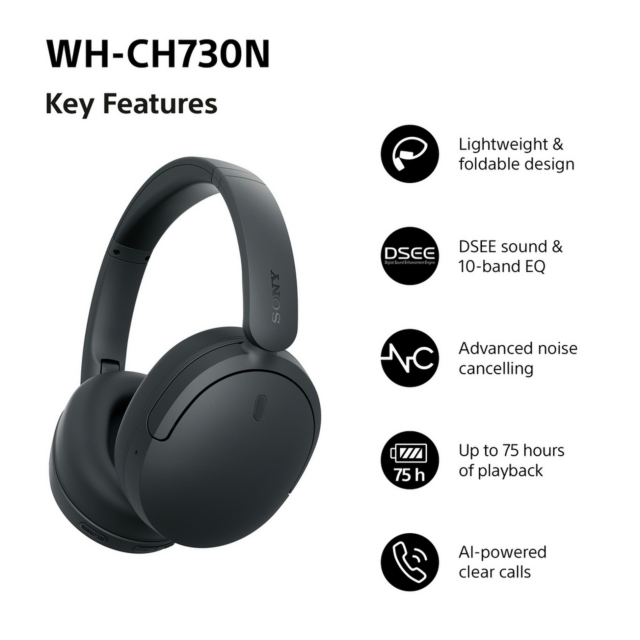 Sony WHCH730NB.CE7 Wireless Noise Cancelling Headphones