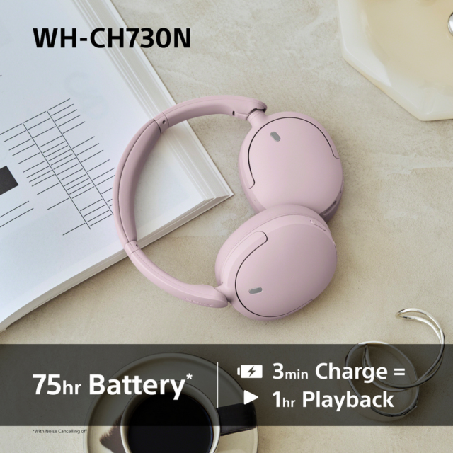 Sony WHCH730NP.CE7 Wireless Noise Cancelling Headphones Pink