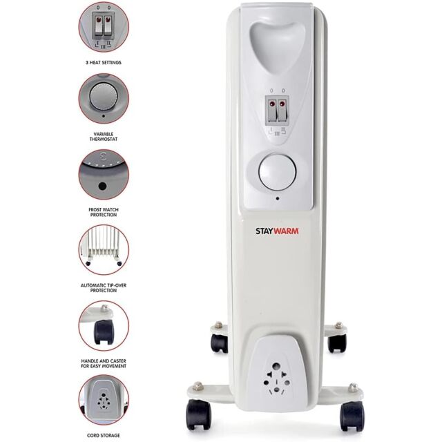 STAYWARM F2603GR 2000W 9 Fil Oil Radiator