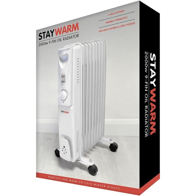 STAYWARM F2603GR 2000W 9 Fil Oil Radiator