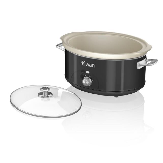 Swan SF17031BN 6.5L Slow Cooker Retro - Black