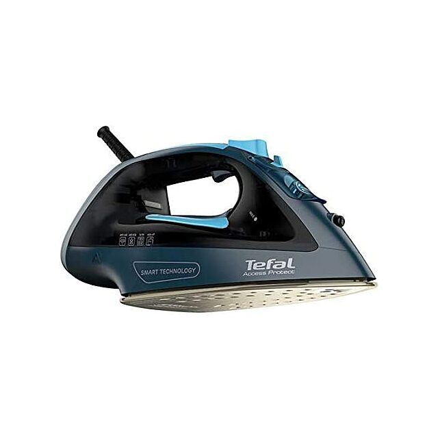 Tefal FV1611 Access Protect Steam Iron, 2100W, Black And Blue