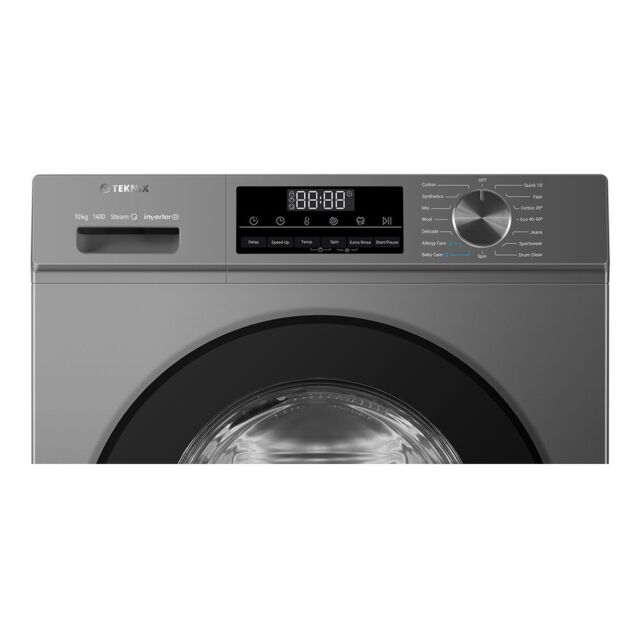 Teknix TK3W1014XS 10Kg 1400Spin Washing Machine - Graphite