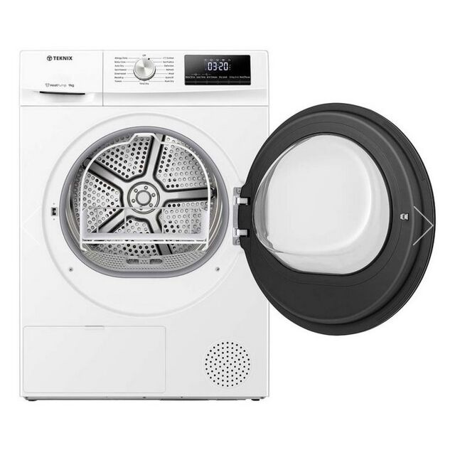 Teknix TKHP9HW 9Kg Heatpump Dryer, White